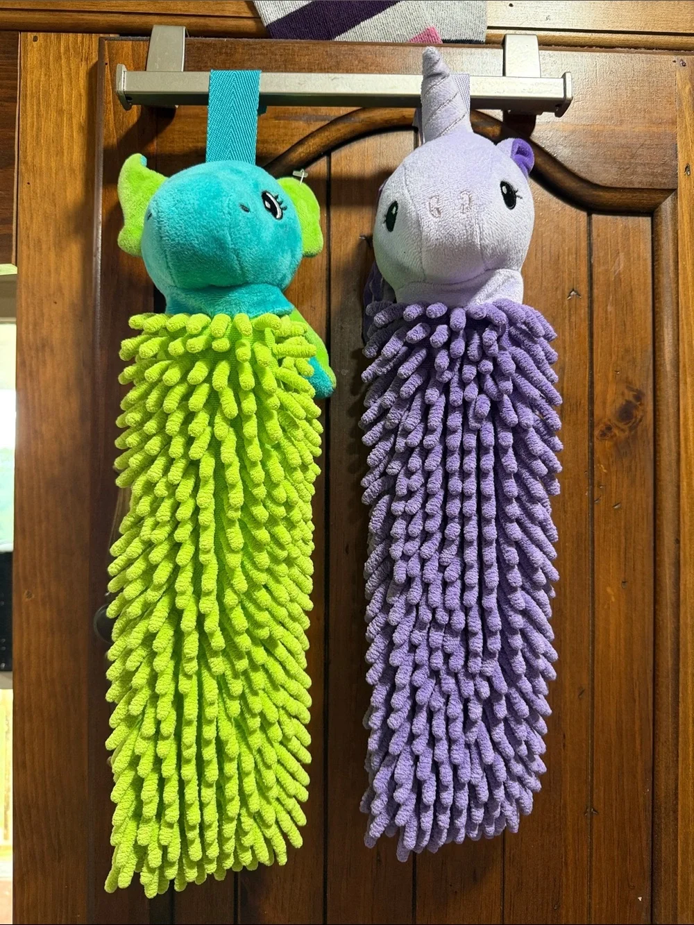 Norwex Green & Purple Plush Microfiber Hand Towels